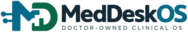 MedDeskOS, the doctor-owned clinical OS